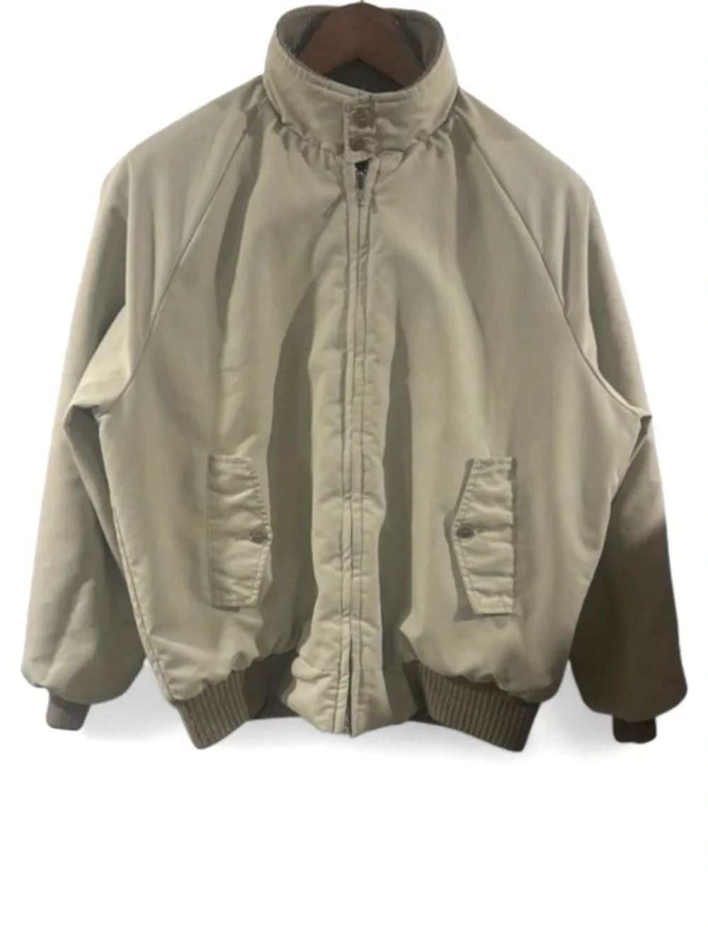 Vintage Tan Bomber Jacket Size Men’s Large